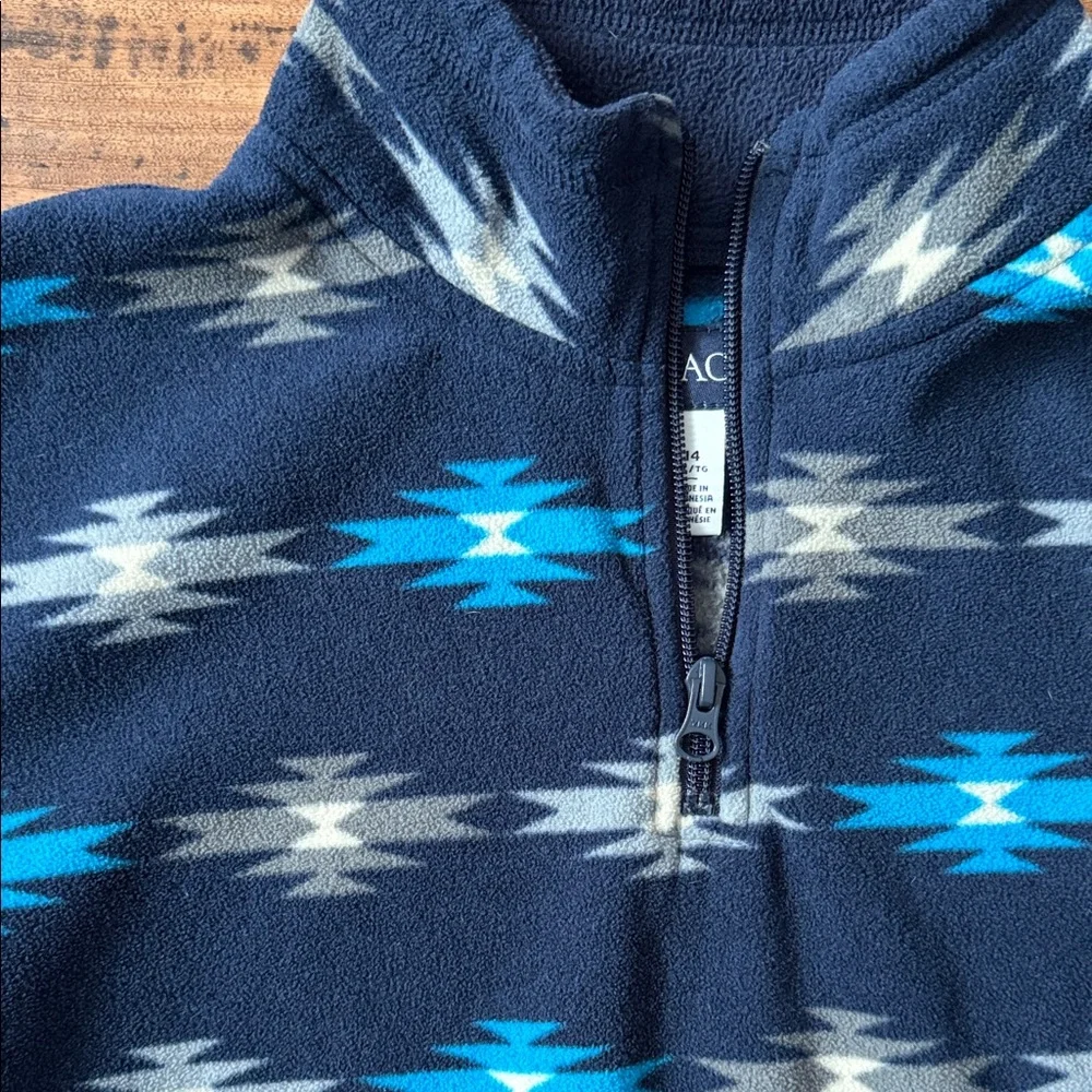 Kids  Blue Patterned Fleece boys 14 xl - Picture 3 of 3